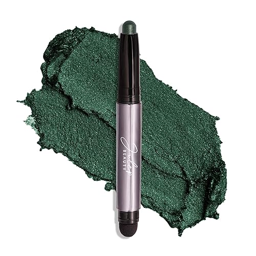 Julep Eyeshadow 101 Cream-to-Powder Waterproof Shadow Stick - Evergreen Shimmer - Long-Lasting, Crease-Proof, Deep Green Shimmer Cream Eyeshadow