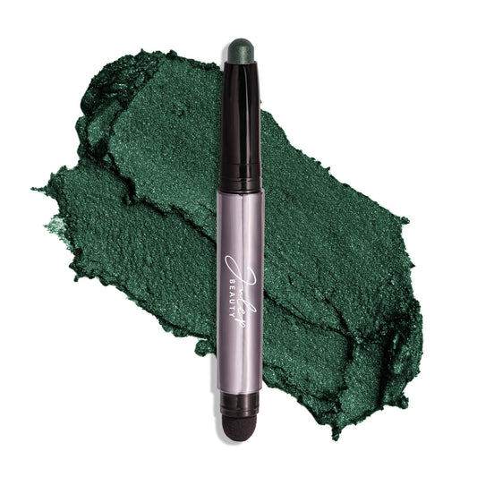 Julep Eyeshadow 101 Cream-to-Powder Waterproof Shadow Stick - Evergreen Shimmer - Long-Lasting, Crease-Proof, Deep Green Shimmer Cream Eyeshadow