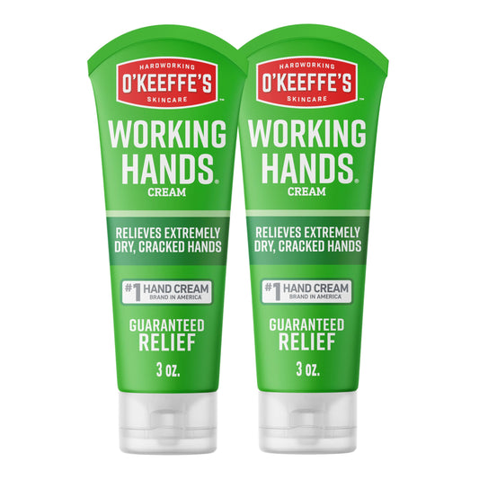 O'Keeffe's Working Hands Hand Cream for Extreme Dryness - 3 oz Tube (2 Pack) - Repairing Skincare for Cracked, Dry Hands Beauty & Personal Care O'Keeffe's