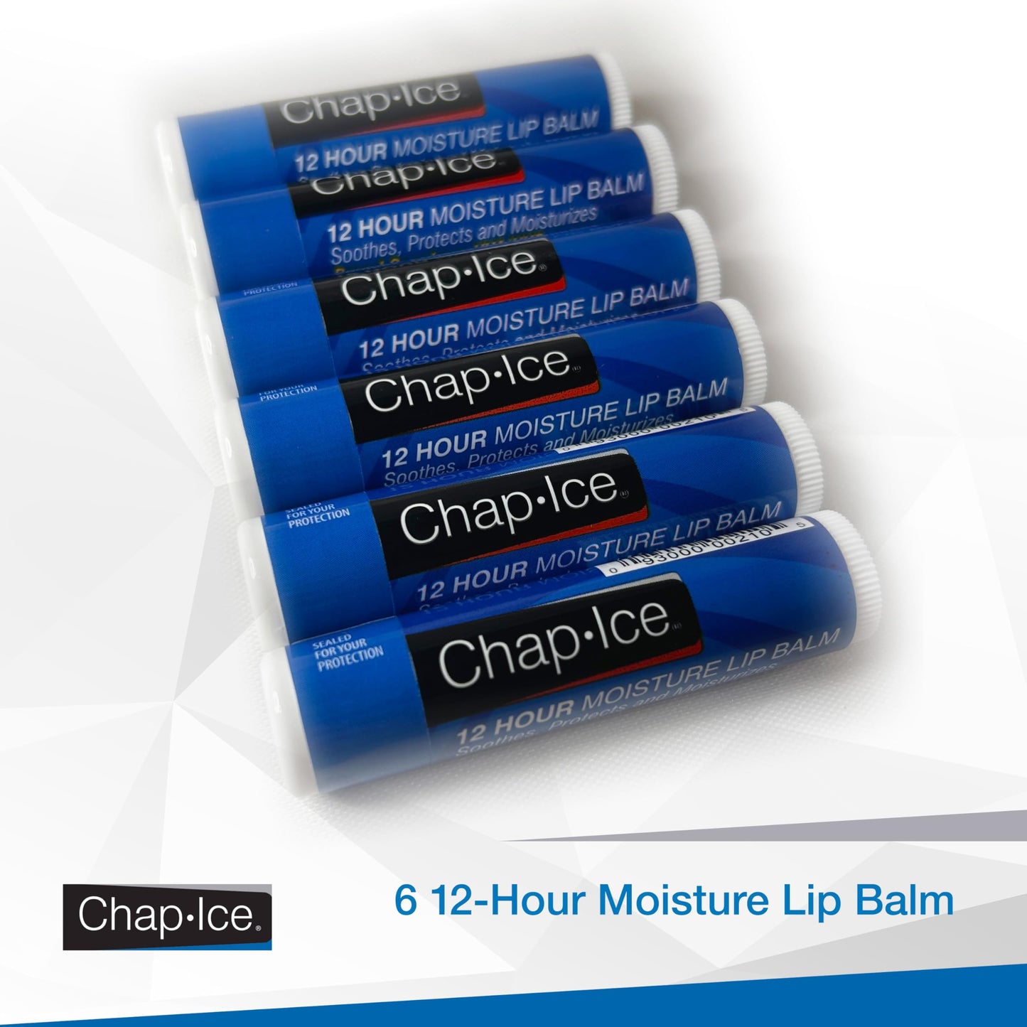 Moisturizing Lip Balm SPF 15 - 6 Pack Lip Balm Sticks, Hydrating & Protective Formula
