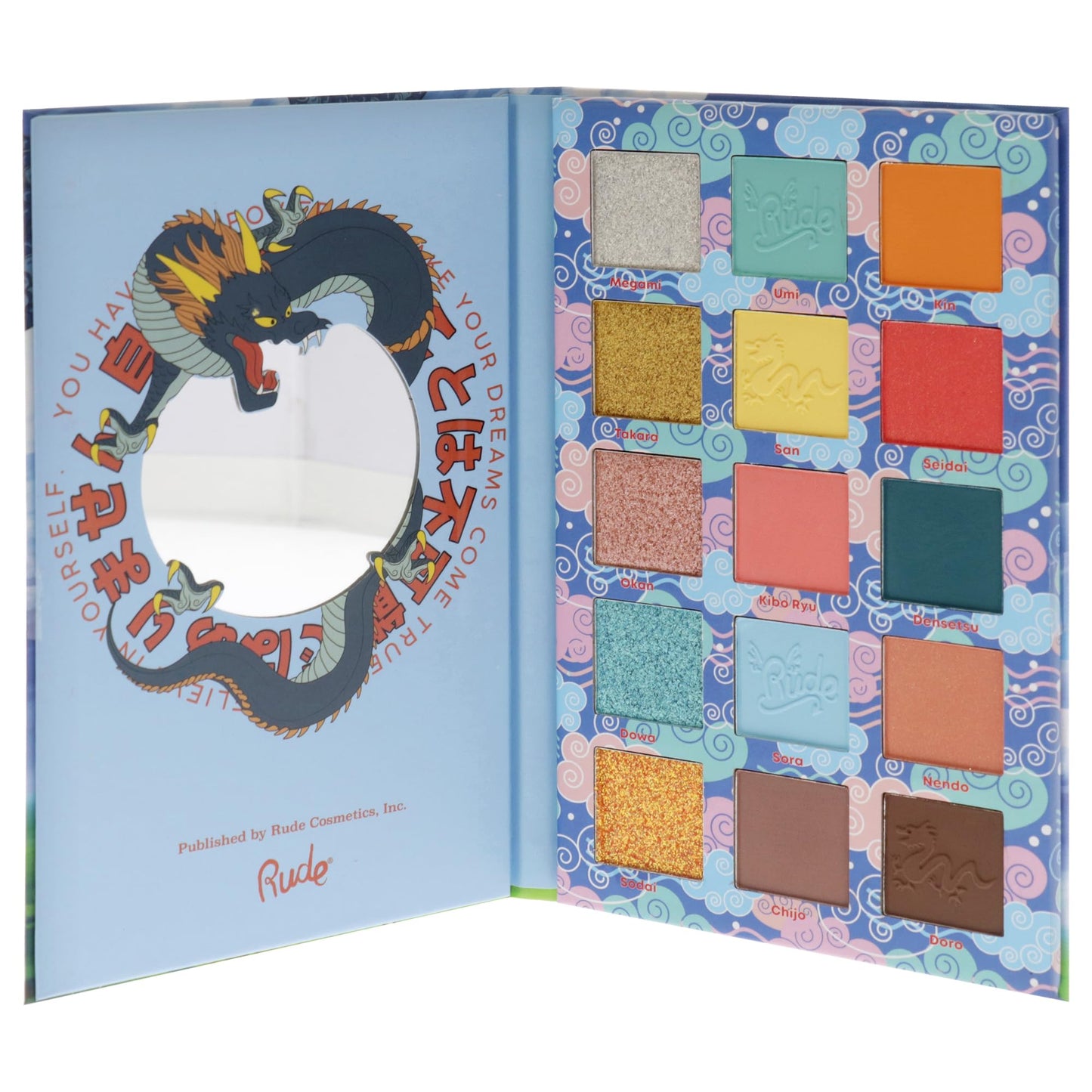 Rude Cosmetics Manga Collection Pressed Pigments and Shadows Palette - Adventures of Rudeko for Women - 0.77 oz Eye Shadow