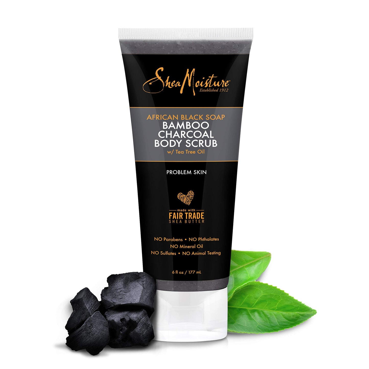 SheaMoisture African black soap bamboo charcoal body scrub exfoliate, 6 Ounce Beauty & Personal Care Shea Moisture