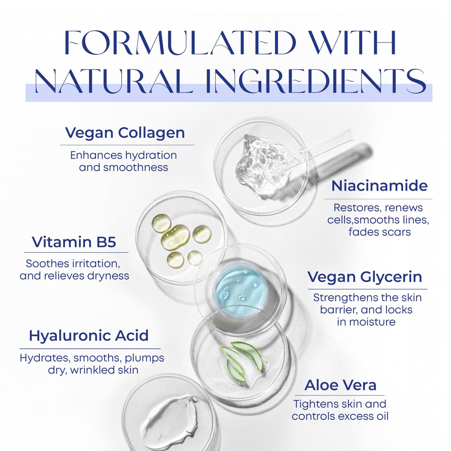 Skin 2.0 Hyaluronic Acid & Collagen Face Serum - Dermatologist Tested, Skin Tightening, Hydrating - Anti-Aging, Clean Beauty, Cruelty-Free Korean