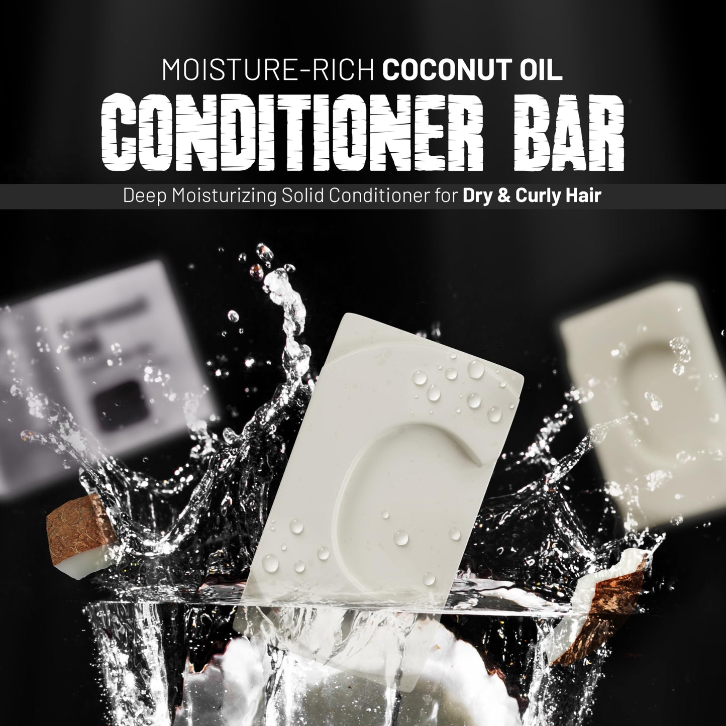 Herbishh Conditioner Bar, Moisturizing & Strengthening, Solid for Dry, Damaged & Thinning Hair, All Hair Types, Paraben-Free & Sulfate-Free, 3.53 oz