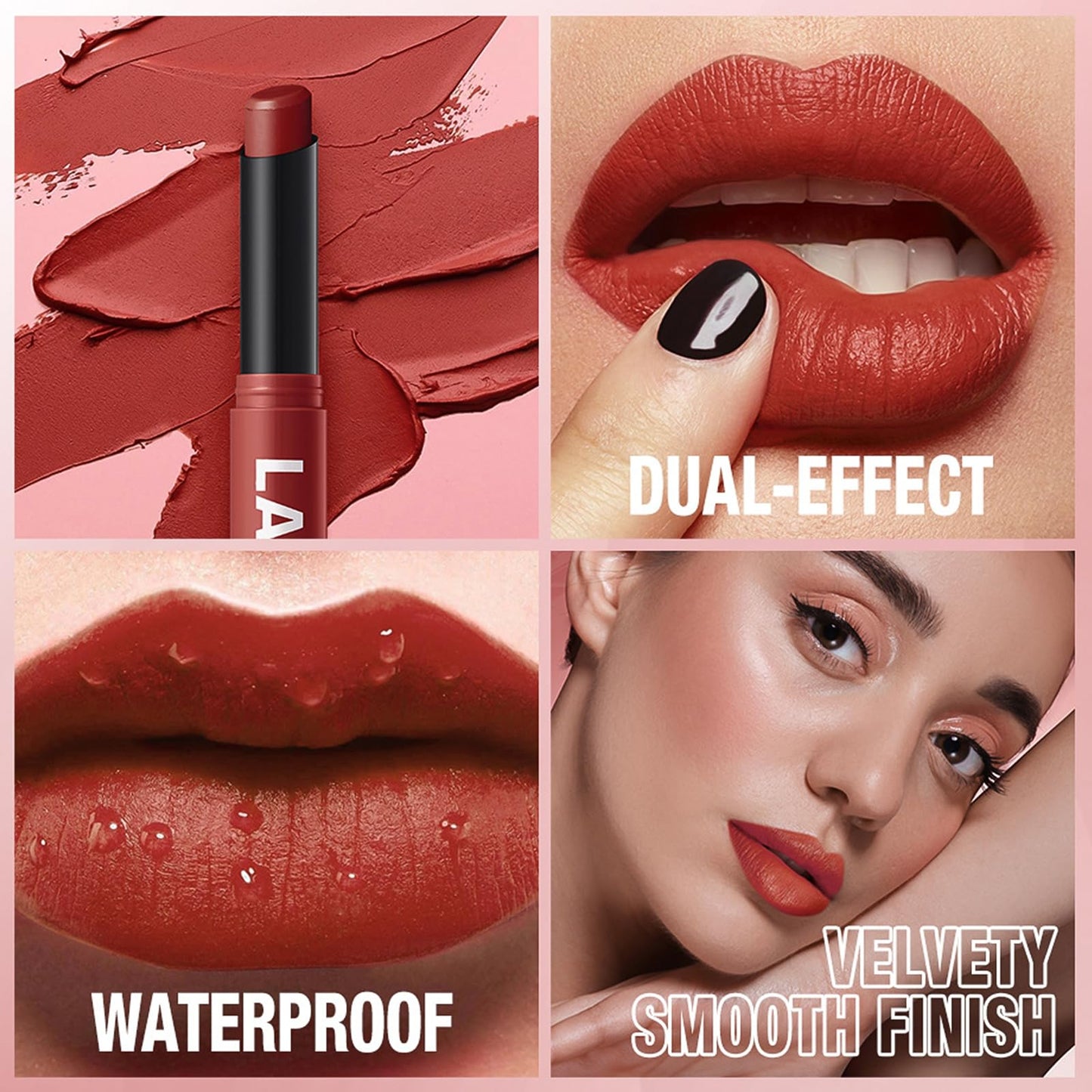 MESUROSE M?TYSUR Matte Lipstick - Non-Sticky, Long-Lasting & Waterproof Lipstick for Women, Richly Pigmented, Hydrating Lip Makeup with Smudge-Proof
