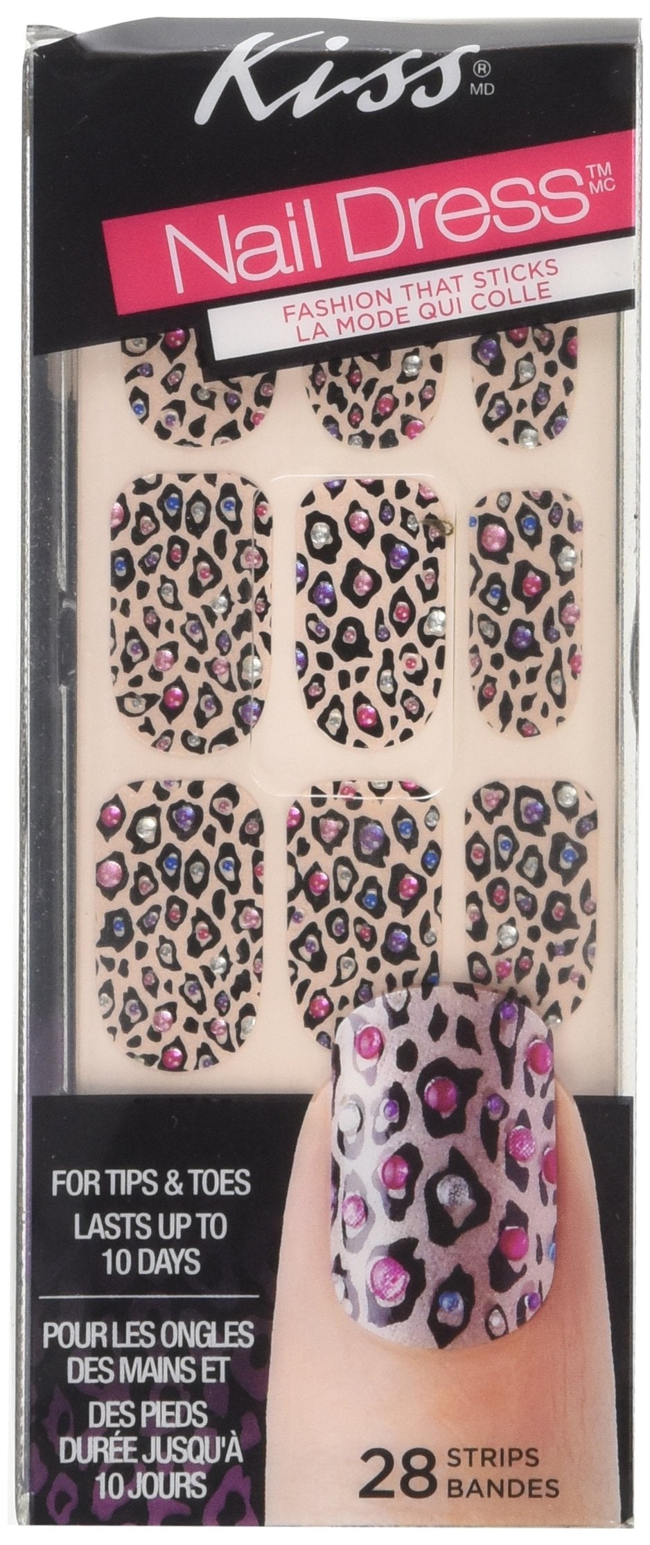 Kiss Nail Dress for Tips & Toes Strips - 28 CT