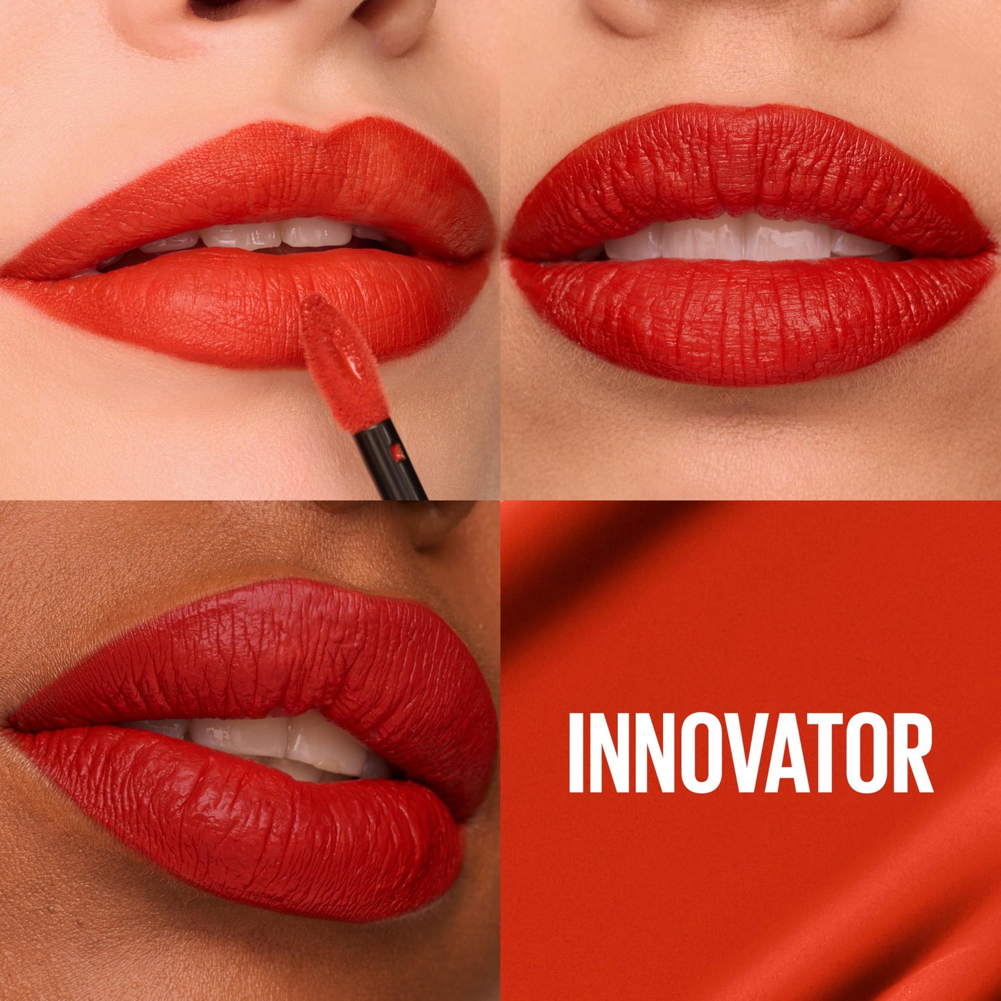 Maybelline Super Stay Matte Ink Liquid Lipstick Makeup, Long Lasting High Impact Color, Up to 16H Wear, Innovator, Cardinal Red, 1 Count, Packaging