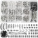 152PCS Vikings Hair Jewelry Norse Runes Tube Beads, Metal Clips Cuffs Rings, Accessories for Braids Dreadlocks Beads for Braiding Beard Decoration