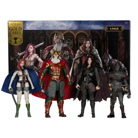 McFarlane Toys - The Lord of Rings: The War of The Rohirrim 4in Action Figure Gold Label 4 Pack