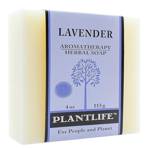 Plantlife Lavender Bar Soap - Moisturizing and Soothing Soap for Your Skin - Hand Crafted Using Plant-Based Ingredients - Made in California 4oz Bar