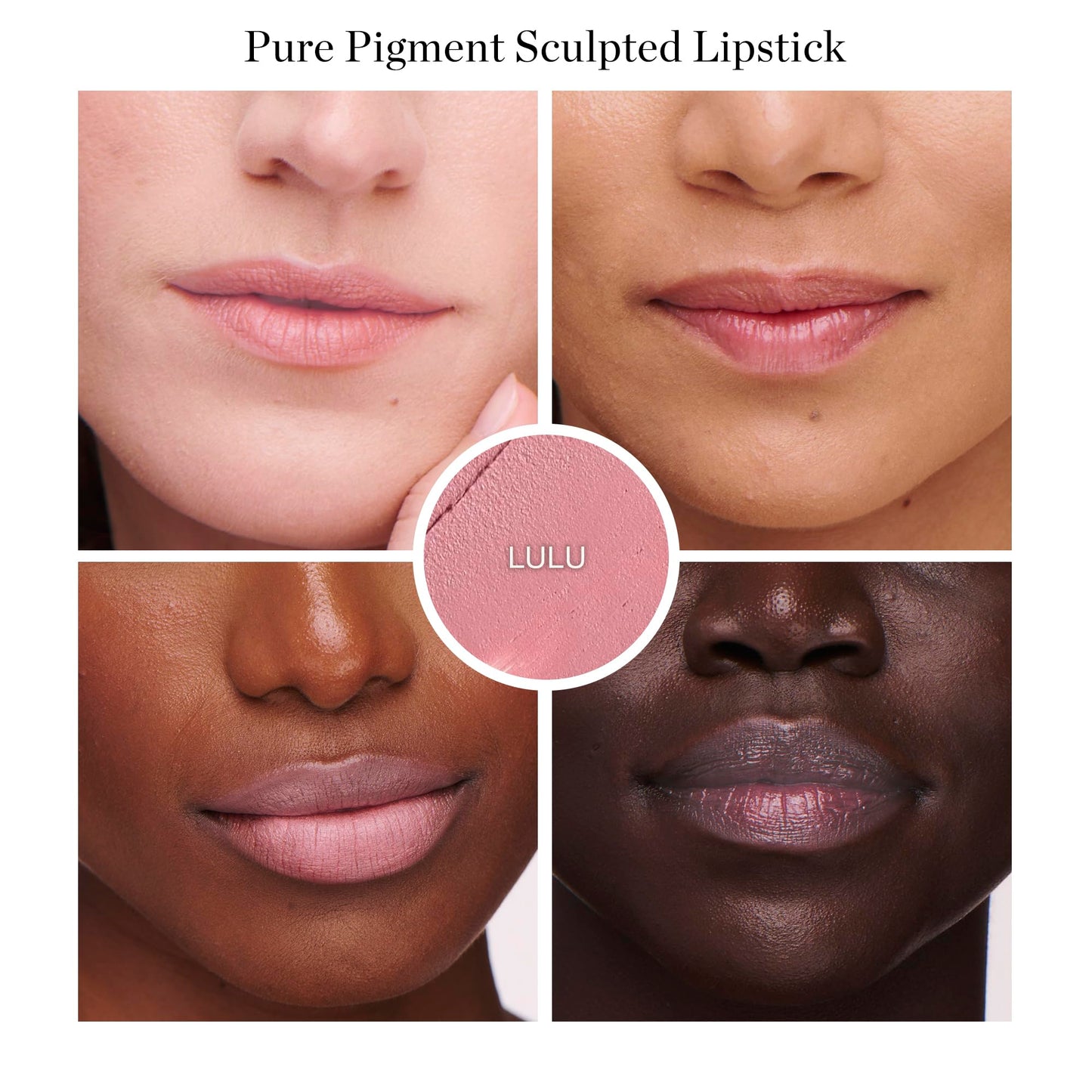 Ogee Full Bloom Sculpted Lipstick (Lulu - White Pink) - Long Lasting Organic Lipstick with Jojoba Oil & Micro Hyaluronic Acid - 70% Organic