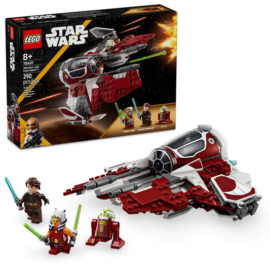 LEGO Star Wars Ahsoka’s Jedi Interceptor 75401, Clone Wars Spaceship Building Toy for Kids Ages 8+, Fun Star Wars Gift for Boys & Girls