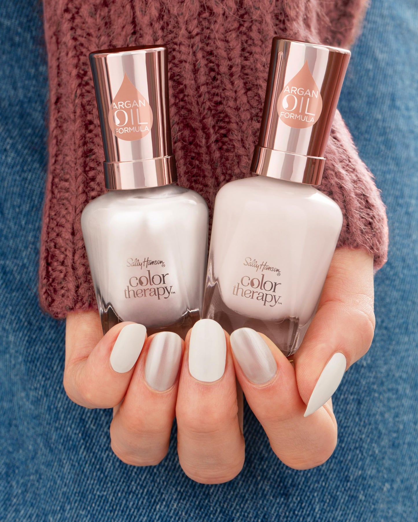 Sally Hansen Color Therapy High Gloss Top Coat | Argan Oil, Long Lasting, Healthy Nails, Nail Strengthener, Clear Nail Polish