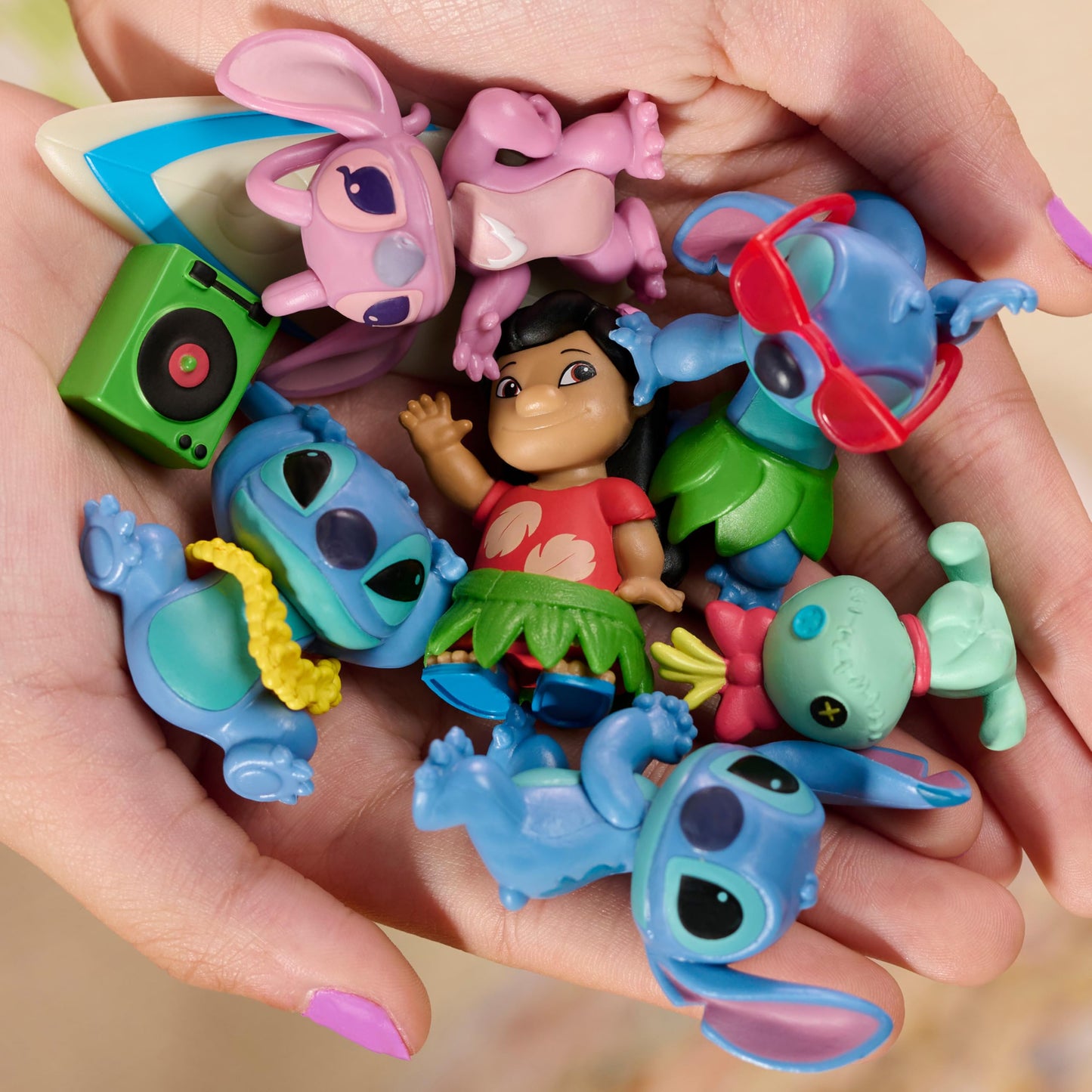 Just Play Disney Stitch Figure Set with Accessories, 11-Piece Collectible 2-Inch Figurines for Kids Ages 3+