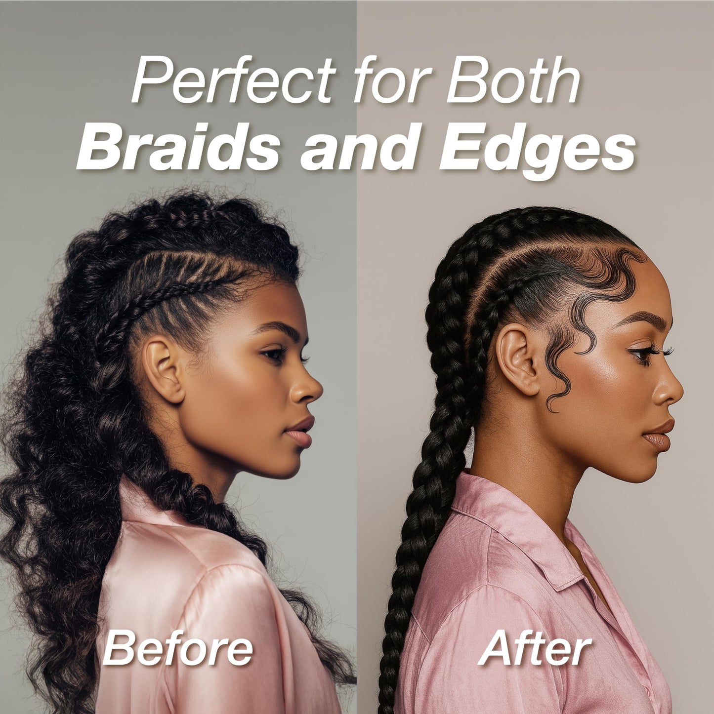 Lux Collection Edge Control Gel for 4C Hair - 48 Hour Maximum Hold Edge Control, Edge Lux with Castor Oil, Keratin & Biotin, Non-Flaking Styling Gel