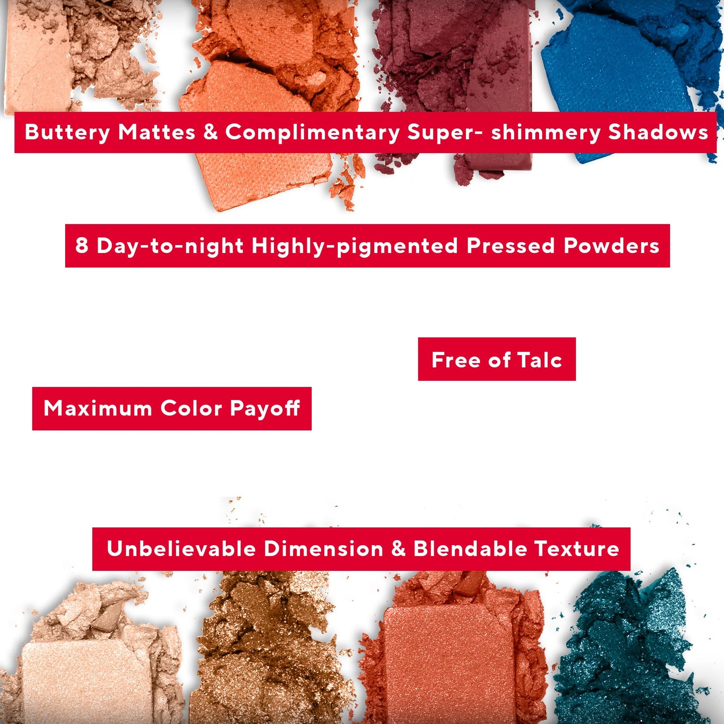 Mirabella Studio Makeup Eyeshadow Palette - Highly Pigmented Matte & Shimmer Shades. Long-Lasting - Professional-Grade Talc-Free, Gluten-Free…