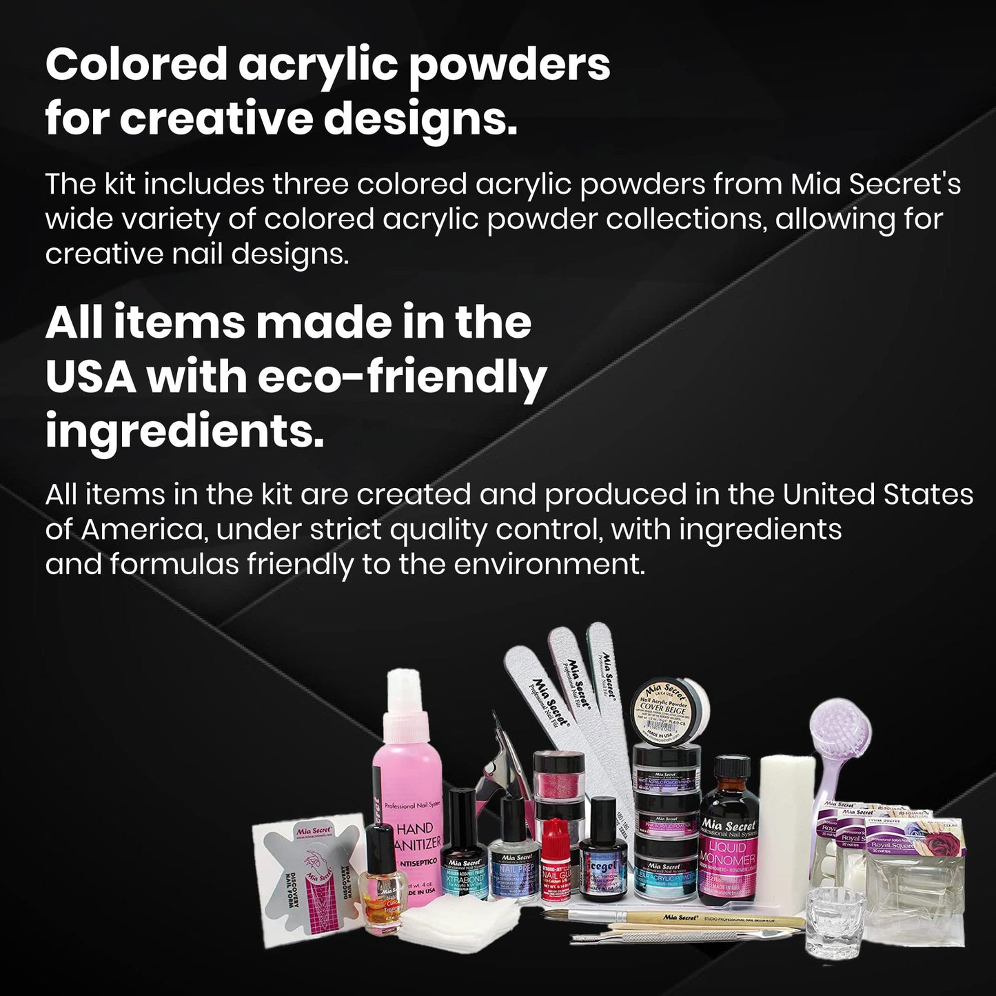 Mia Secret Professional Academic Nail Kit for Acrylic, Formagel,Gelux & Dip Gel Set For Beginners - Students (Kit-A08) Beauty & Personal Care Mia Secret