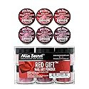 Mia Secret Red Gift Nail Art Powder - 6 Piece Collection - 1/4 Ounce Each
