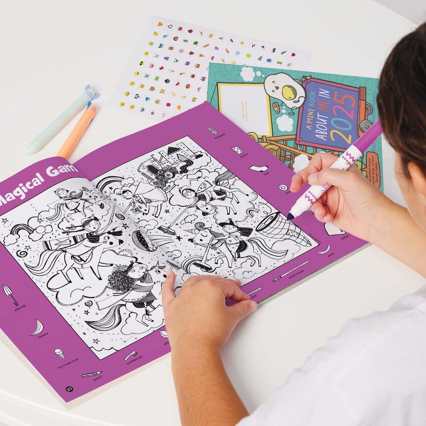 Highlights Hidden Pictures 2025 – 4-Book Activity Set for Kids Ages 6+, Travel-Friendly Seek & Find with Coloring Fun, Screen-Free Play