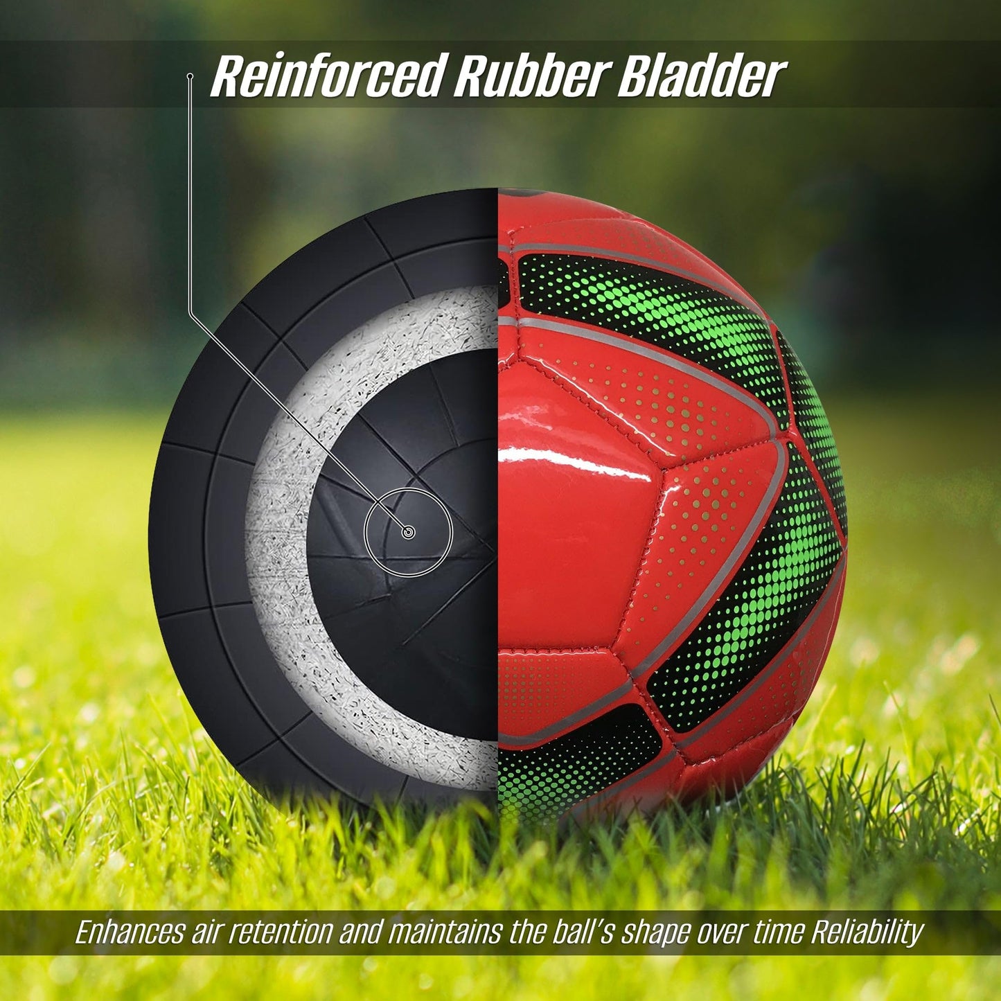 Vizari Cordoba Soccer Balls for Youth, Adult, Kids - Sizes 3, 4, 5 - Red, Orange, Blue, Pink & Yellow (Pack of 1, 6, 12)