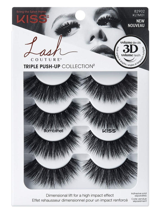 Kiss Lash Couture Triple Push- Up Collection Bombshell (Pack of 3)