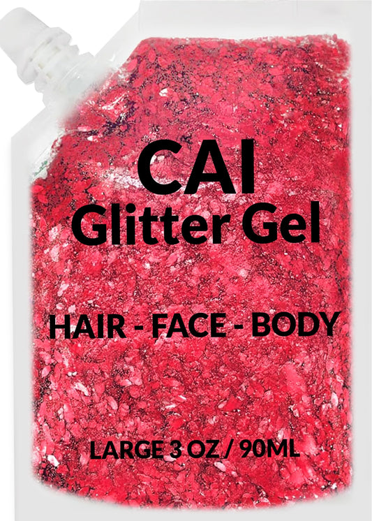 Face, Body & Hair Glitter Gel - Halloween Glitter for Kids and Women - 3 Oz Cosmetic-Grade Gel w/Moon & Stars for Festivals & Halloween Party, Easy Beauty & Personal Care CAI BEAUTY NYC