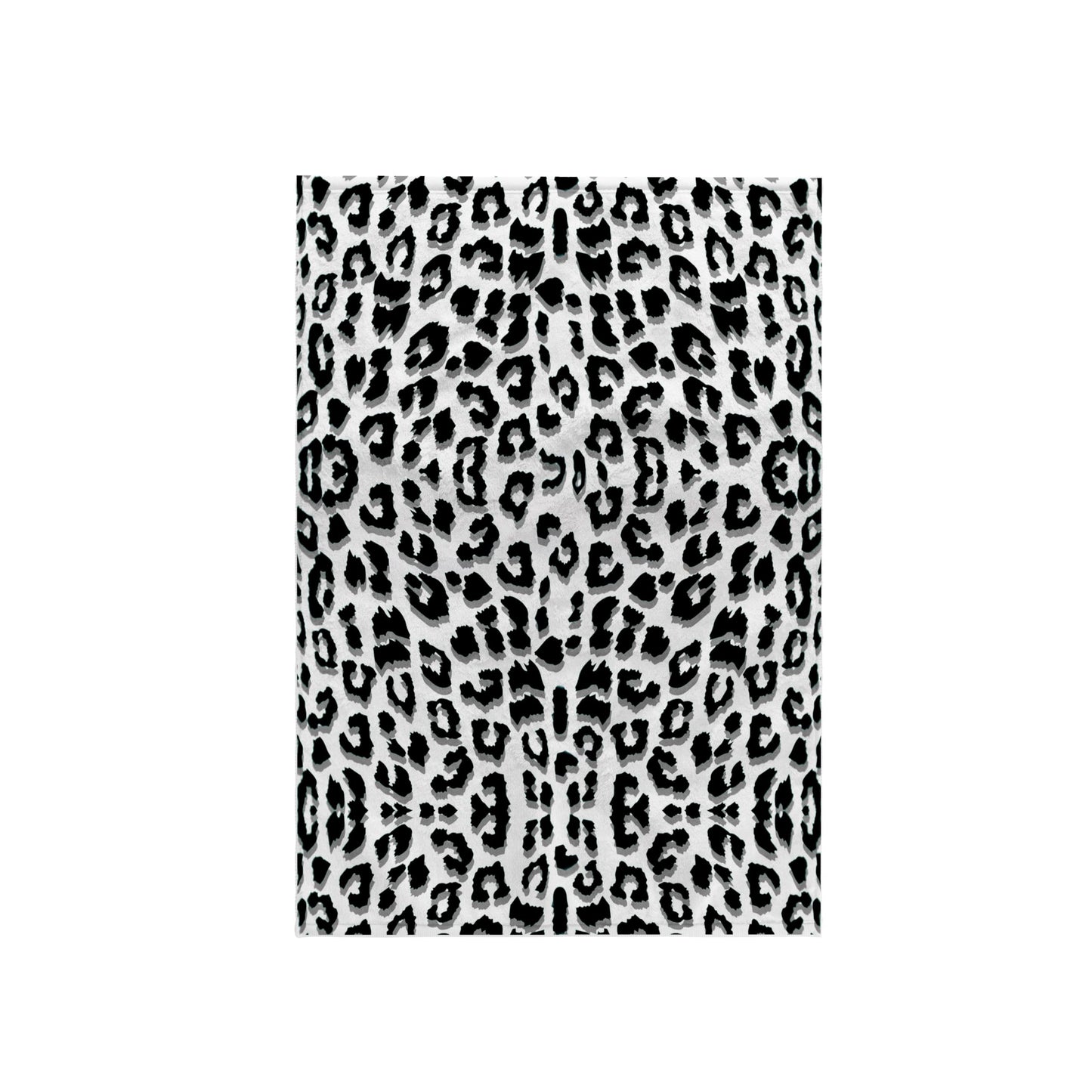 3D Rose Snow Leopard Animal Print Towel, 15" x 22", Multicolor