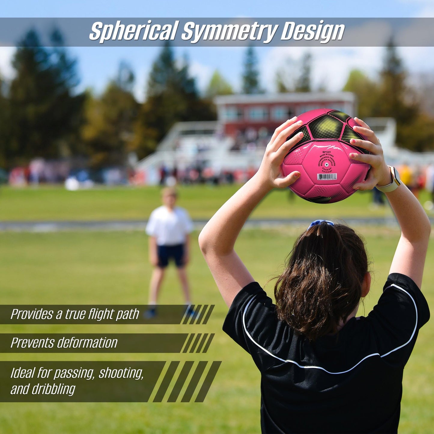 Vizari Cordoba Soccer Balls for Youth, Adult, Kids - Sizes 3, 4, 5 - Red, Orange, Blue, Pink & Yellow (Pack of 1, 6, 12)