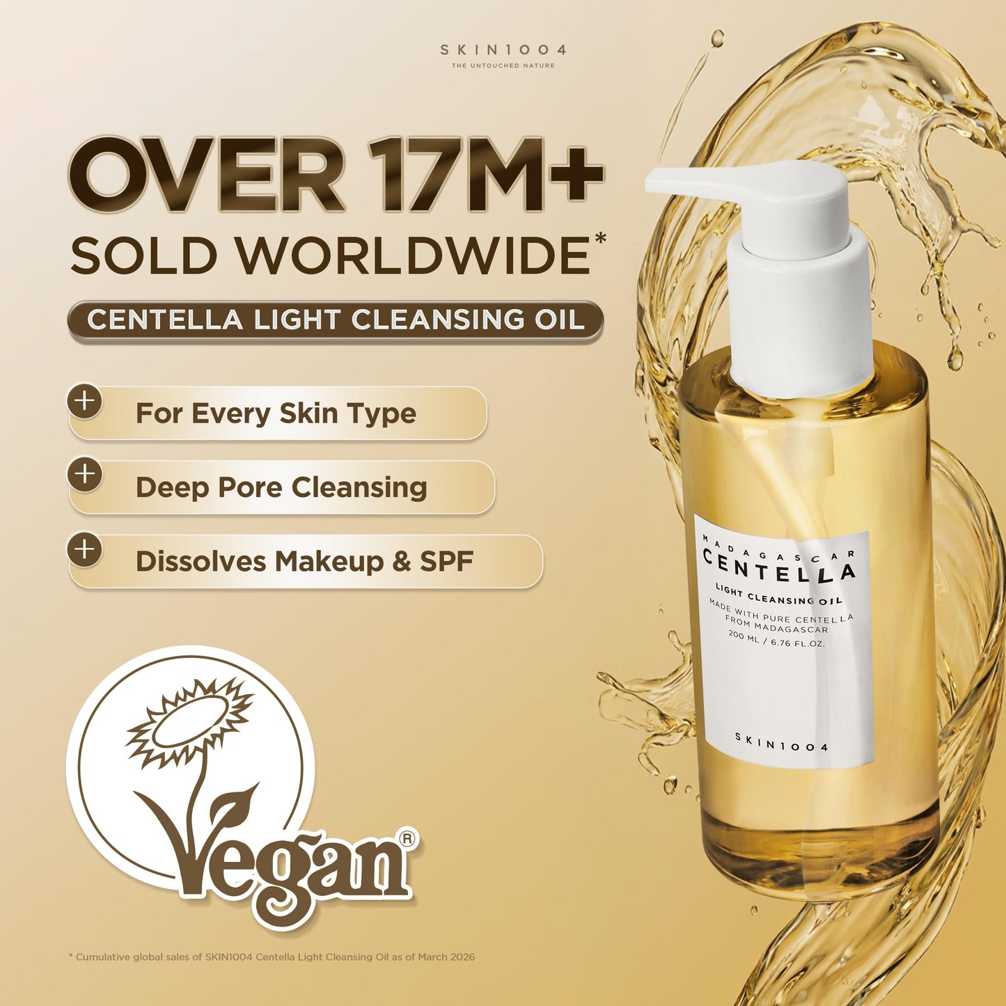 SKIN1004 Madagascar Centella Light Cleansing Oil 6.76 fl.oz, 200ml | Gentle Oil Cleanser for Face, Korean Facial Cleanser, Double Cleansing Beauty and Personal Care SKIN1004