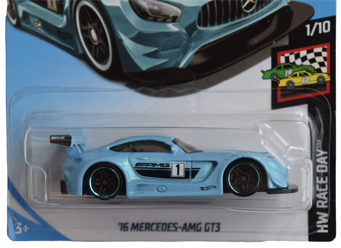 Hot Wheels Race Day Series 1/10 '16 Mercedes AMG GT3 74/250, Blue