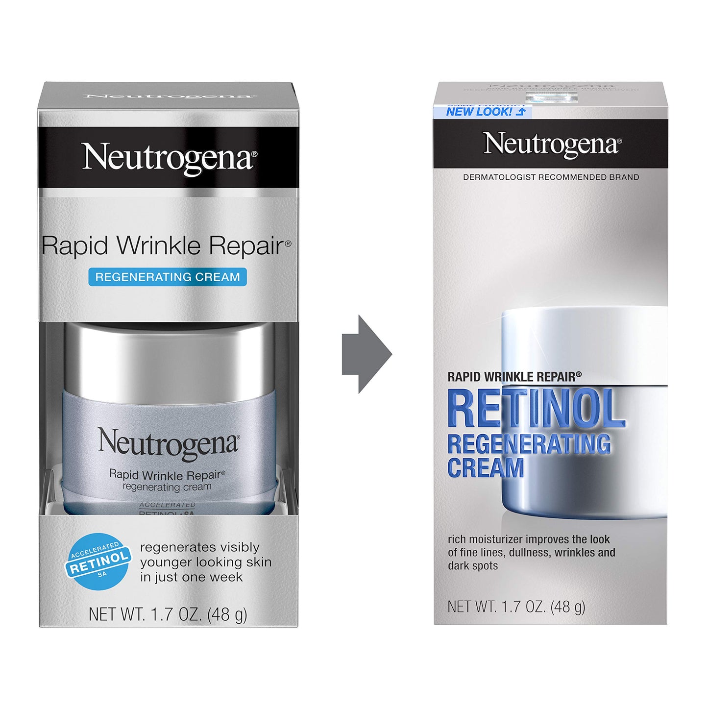 Neutrogena Rapid Wrinkle Repair Retinol Regenerating Anti-Aging Face Cream & Hyaluronic Acid; Anti-Wrinkle Retinol Moisturizer & Neck Cream