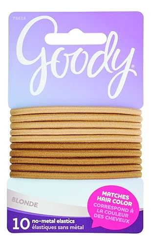 GOODY Women's Colour Collection 4 mm Elastics, Blonde, 10 Count