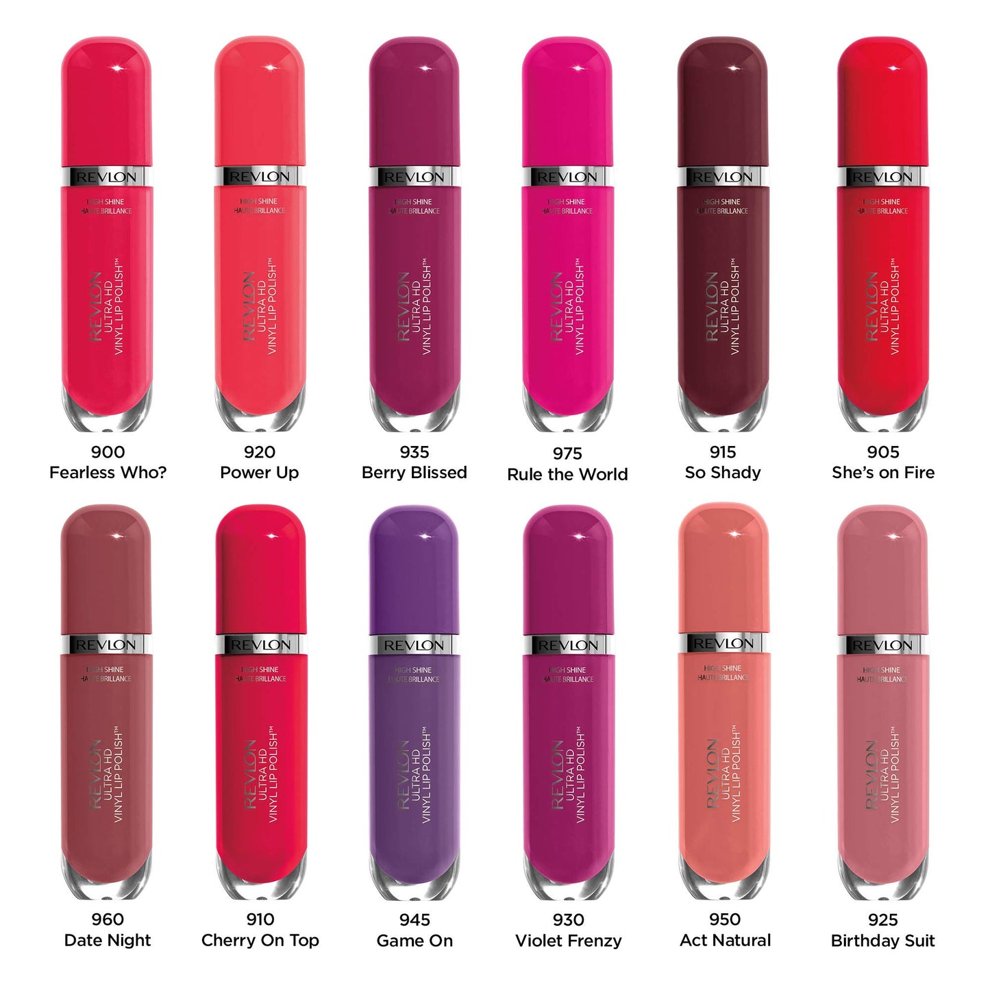 Revlon Ultra HD Vinyl Lip Polish, Liquid Lipstick, Fearless Who?, Fuchsia Gloss