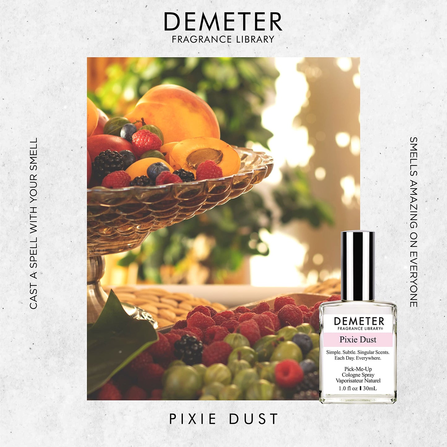 DEMETER Natural Perfume Spray Cologne for Women, Pixie Dust, 1 oz