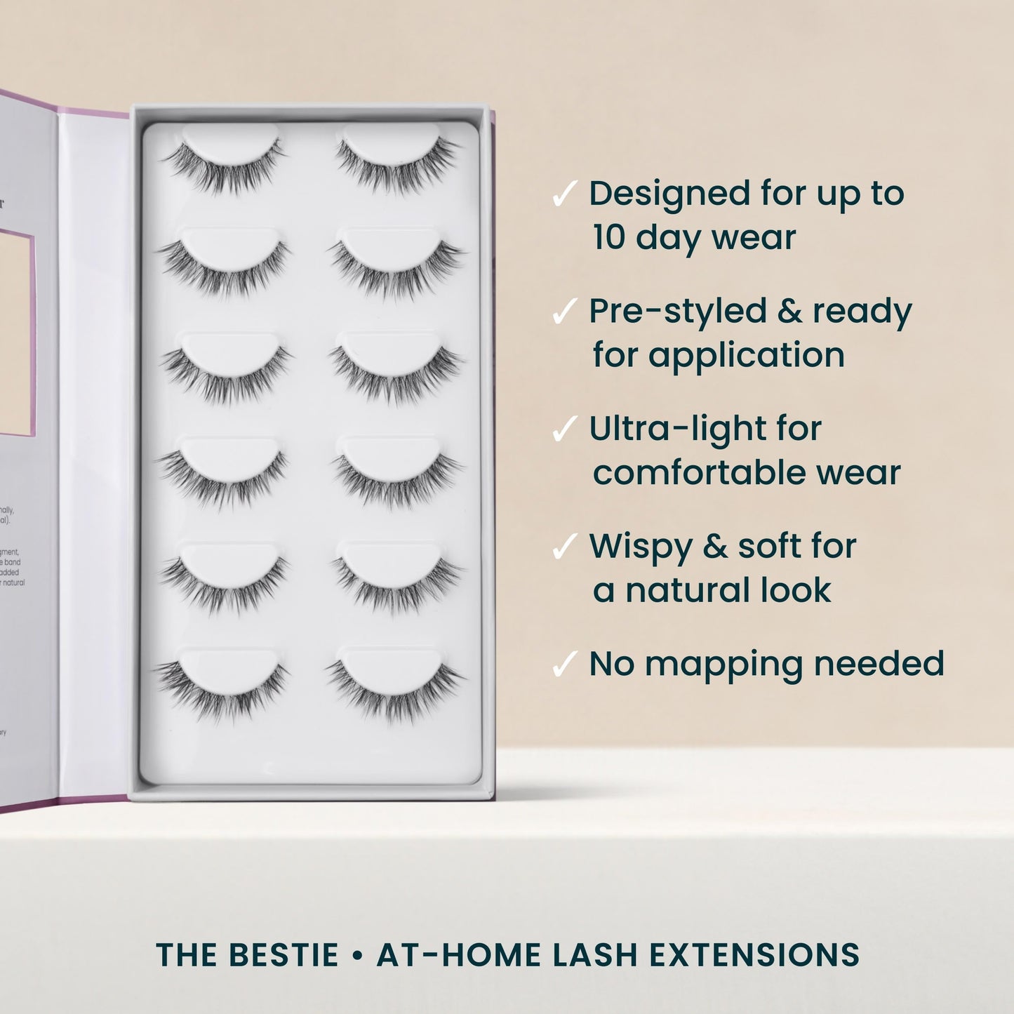 FlutterHabit Bestie Lash Clusters for Women, Salon Quality At Home Eyelashes Extension Kit, 6 Lash Sets, No Lash Glue Included