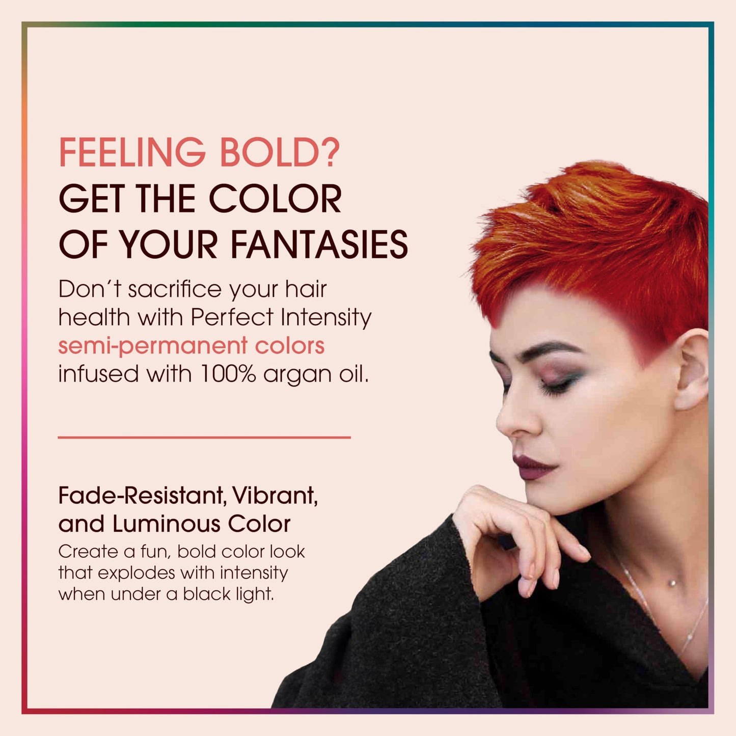 Argan Oil Perfect Intensity Semi-Permanent Color Cream - Scarlet Red by One n Only for Unisex - 3 oz Hair Color
