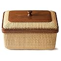 Teng Jin Rectangular with Lid Handmade Nantucket basket Cane staves finely-woven home-storage-baskets-and-containers Arts,Decorative Storage Baskets…