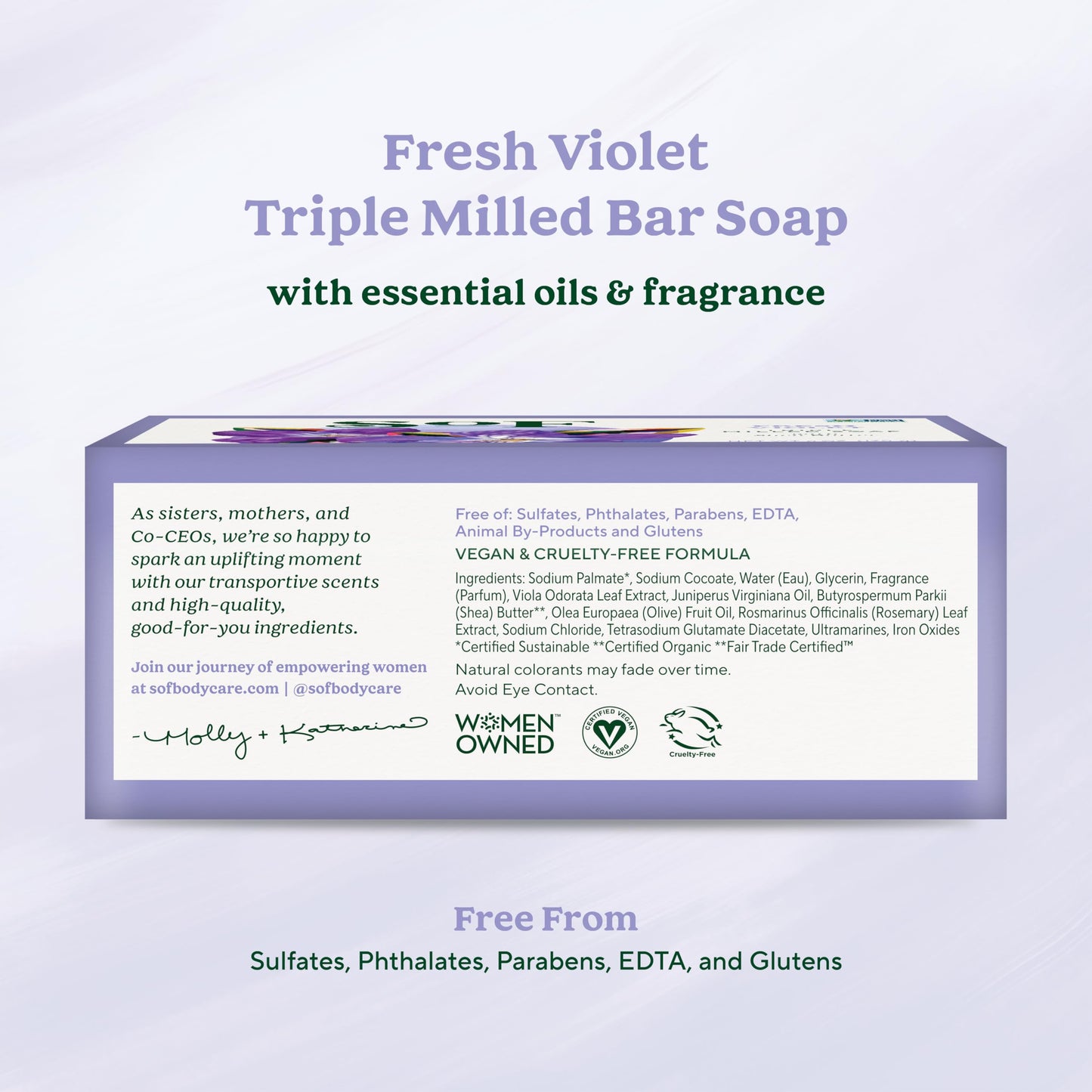 South of France Natural Body Care Triple Milled Large 6OZ Bar Soap (Violet Bouquet, 1 Bar) Beauty & Personal Care South Of France