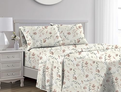 RT Designers Collection Petals Organic Cotton Printed Sheets Queen