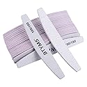 BTYMS 25Pcs 100/180 Grit Nail File and Buffer Professional Double-Sided Emery Boards for Acrylic, Gel & Natural Nails