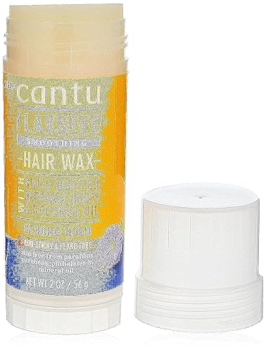 Cantu Flaxseed Smoothing Hair Wax with Shea Butter, Beeswax, Honey & Coconut Oil 2 oz