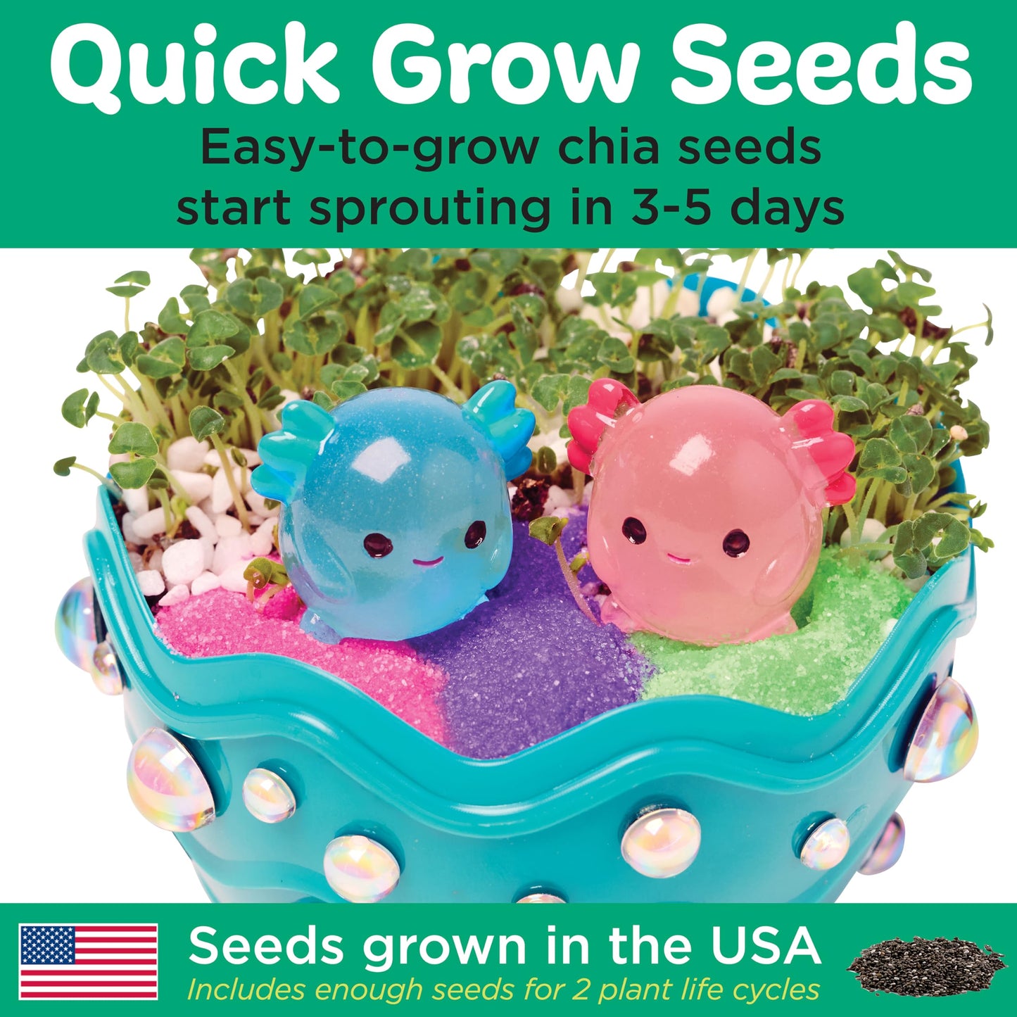 Creativity for Kids Mini Garden: Axolotl Terrarium – STEM Science & DIY Arts & Crafts Kit for Kids, Fun Gift & Stocking Stuffer for Ages 6+