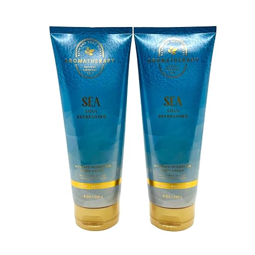 Bath & Body Works Ultimate Hydration Body Cream (Jasmine Eucalyptus), 8 Ounce (Pack of 2)