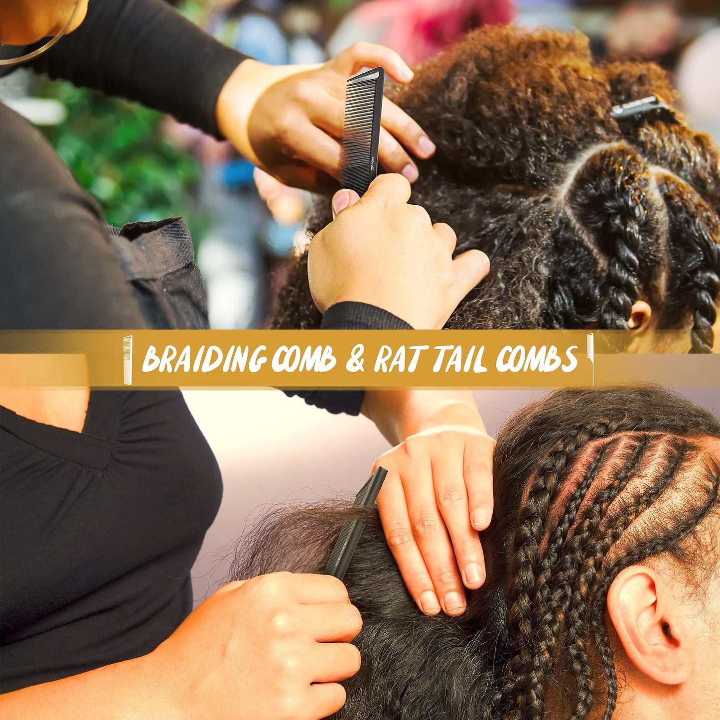 SalonSilk Professional Combs Set for Natural Black Curly Hair for Ladies Beauty and Personal Care SALON SILK