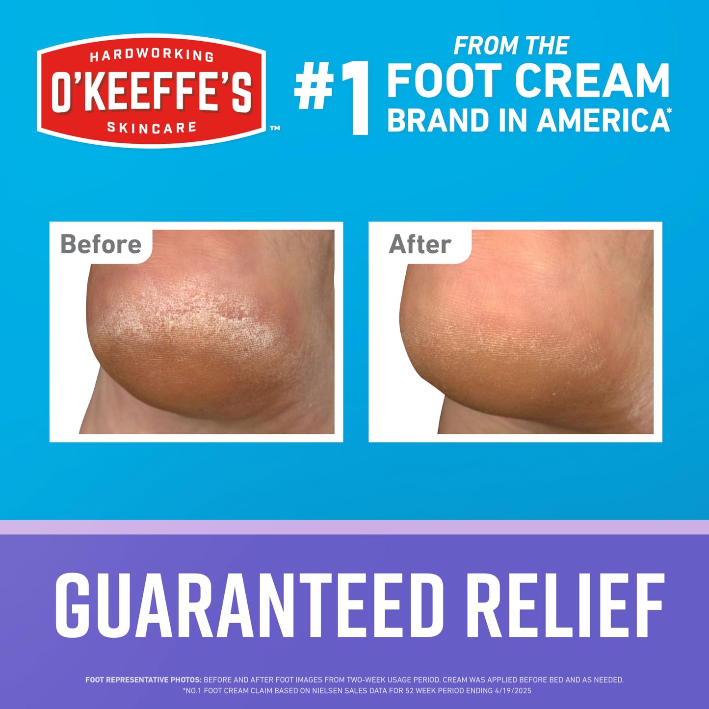 O'Keeffe's for Healthy Feet Night Treatment Foot Cream 3 oz Tube (2 Pack)- Guaranteed Overnight Relief for Extremely Cracked, Dry Feet, Repairing