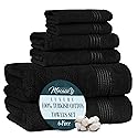Mocassi Luxury 100% Turkish Cotton 6-Piece Towel Set - Ultra Soft, Quick Dry Highly Absorbent Premium Spa Hotel Quality Bath Towels, Includes 2 Bath…