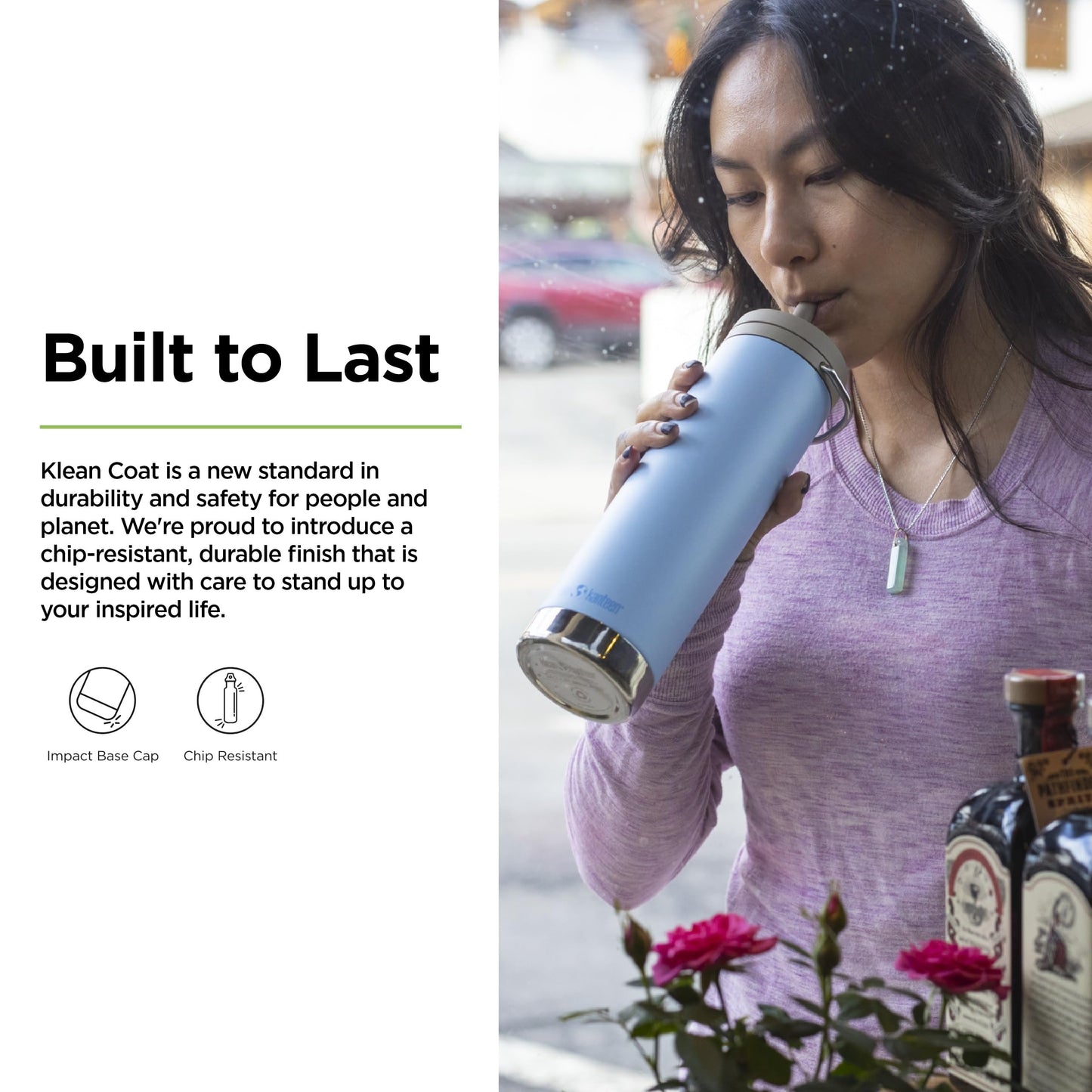 Klean Kanteen 20oz TKWide Insulated Water Bottle with Twist Cap - Clear Sky