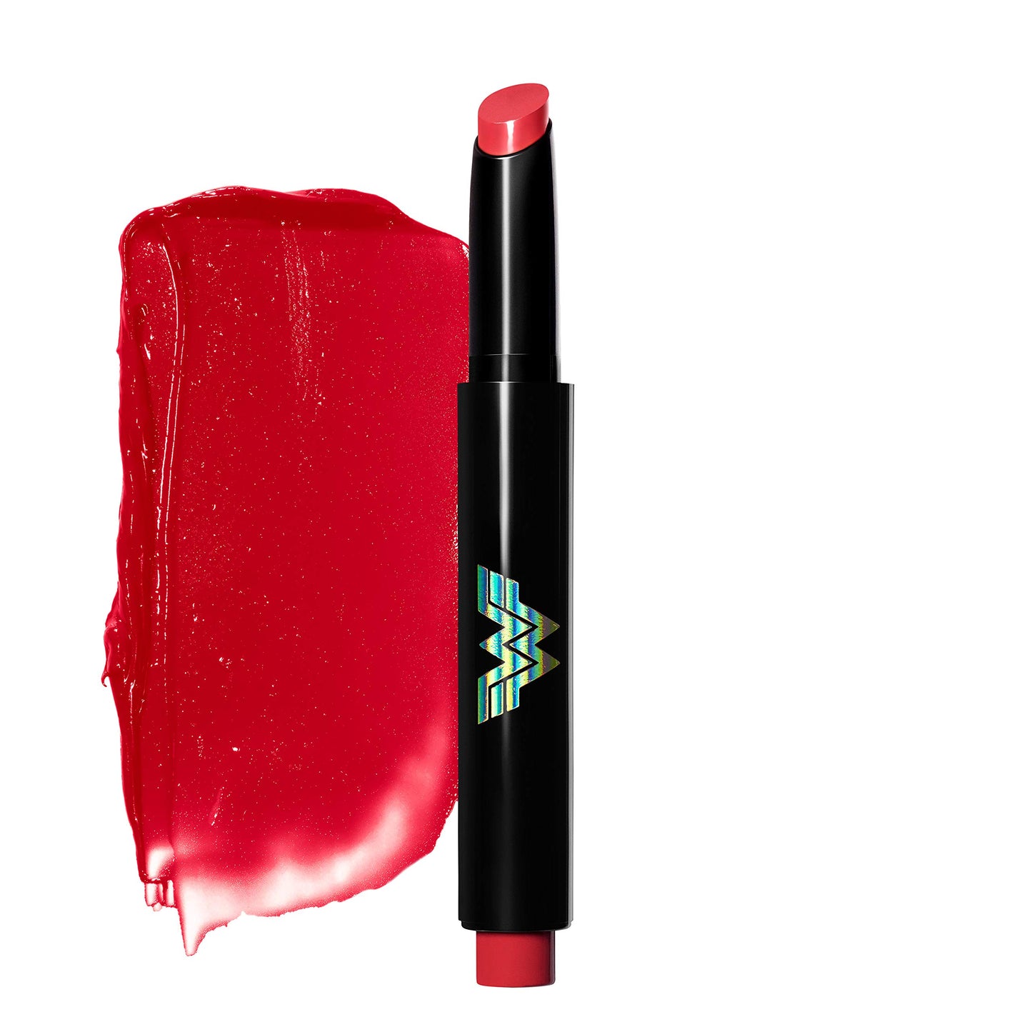 Revlon x WW84 Wonder Woman Kiss Melting Shine Lipstick, Moisturizing Non-Sticky Lipcolor with Coconut Oil and Shea Butter, in Red, 001 Courageous