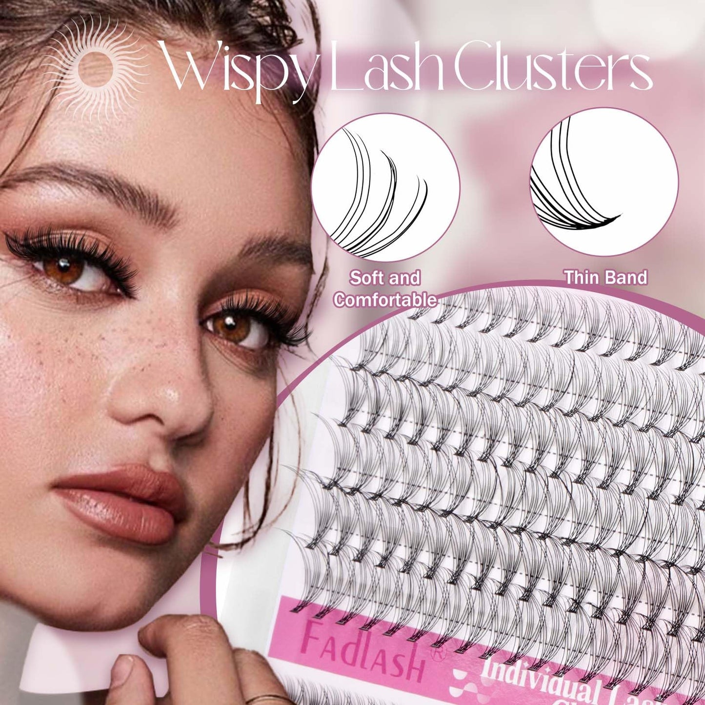 FADLASH Lash Clusters Kit 8-16mm Eyelash Cluster Lashes with Lash Bond and Seal Lash Remover Lash Tweezers DIY Lash Extension Kit (10D+20D-07C-8-16 Beauty and Personal Care FADLASH