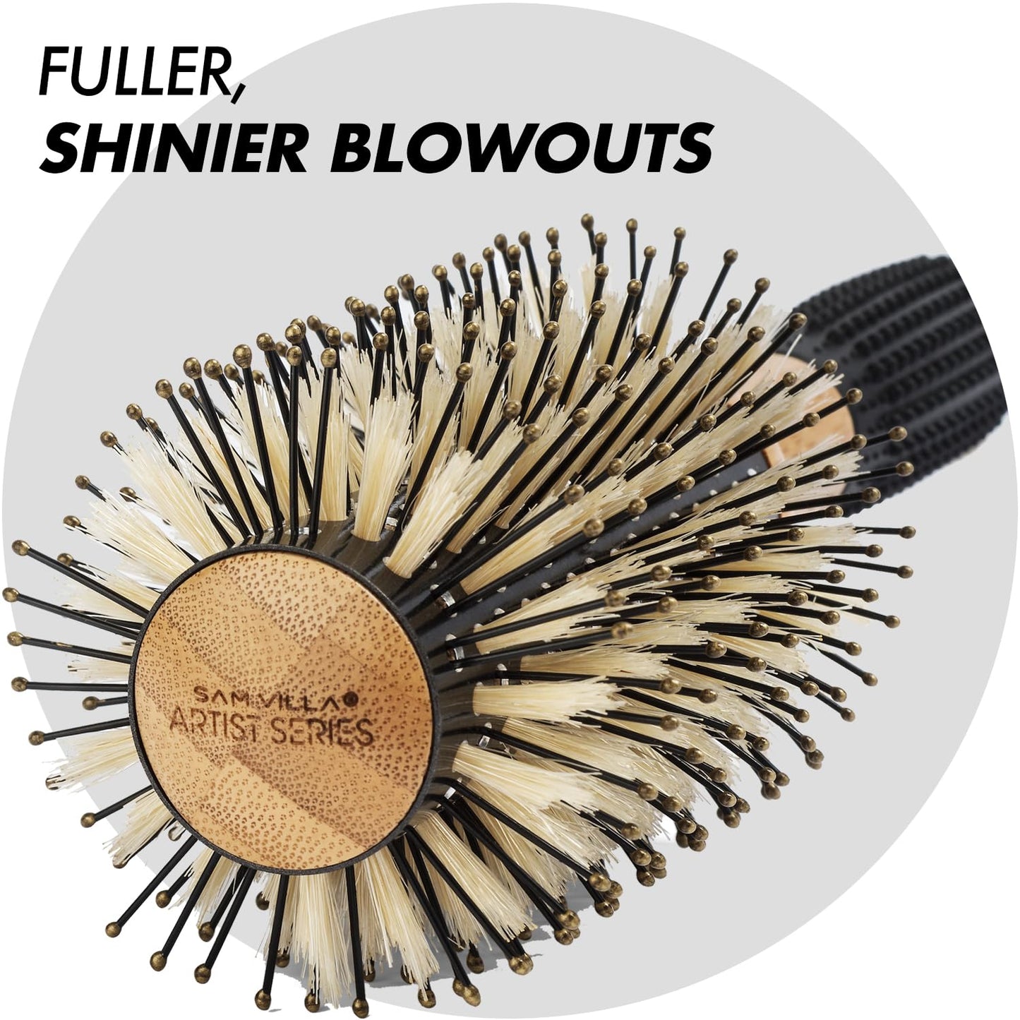 Sam Villa Artist Series Nylon & Boar Bristle Hair Brush Spiral Thermal Styling Brush